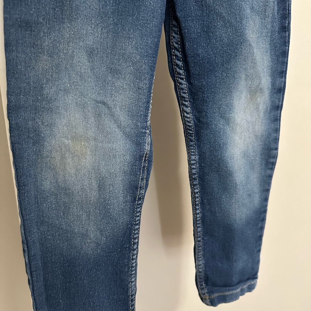Lee Dark Wash Slim Fit Tapered Leg Denim Jeans Boys Size 6 - adjustable waist - Picture 2 of 8